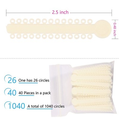 1040 Pcs Dental Orthodontic Ligature Ties Elastic Braces Rubber Bands Ligaduras