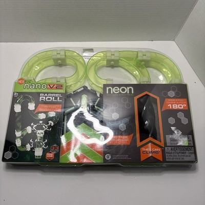 Hexbug Nano V2 Barrel Roll Neon Glow Effect 180 Spins NEW SEALED