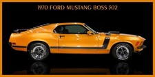 1970 Custom Ford Mustang Boss 302 New Sign 9x18 Usa Steel