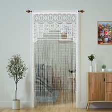 Macrame Lace Door String Curtain for Doorways,Room Divider Doorway Hippie Win...