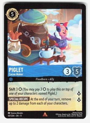 Piglet - Cocoa Maker 147/204 Rare Winterspell Lorcana