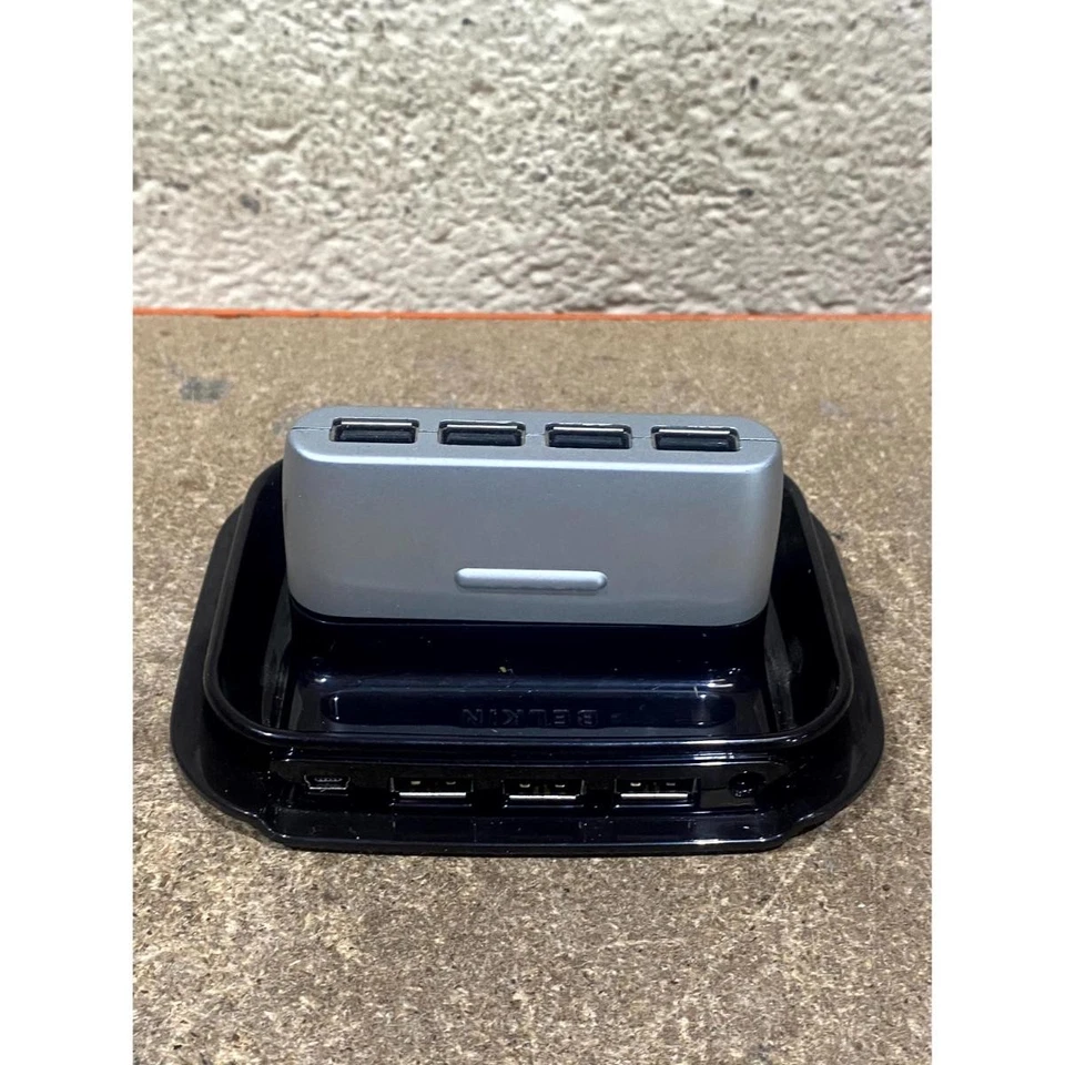 Belkin F5U706ea 7 Port USB 2.0 2-In-1 Travel Hub Black 480Mbps For Desktop PC - Image 2 of 4