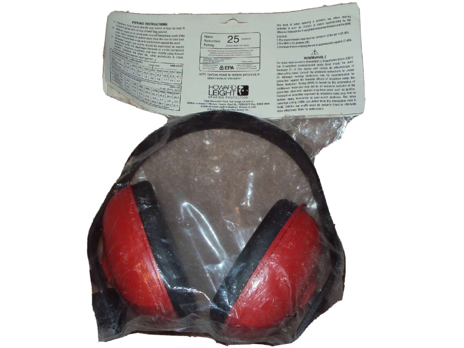 HOWARD LEIGHT QM24+ Ultra Lightweight Ear Muff Quiet Muff....Brand New