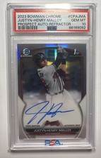 2023 Bowman Chrome Prospect Auto Refractor Justyn-Henry Malloy /499 PSA 10