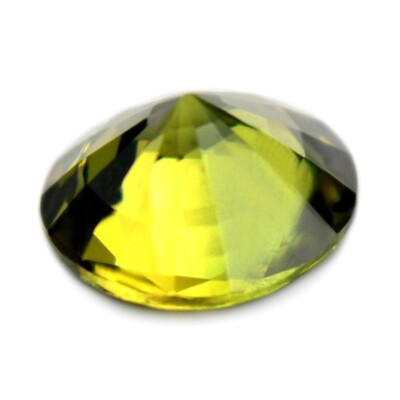 Saphir Vert Naturel De Madagascar - 5.5x4.7mm - 0.69ct - Traitement Diffusion Be