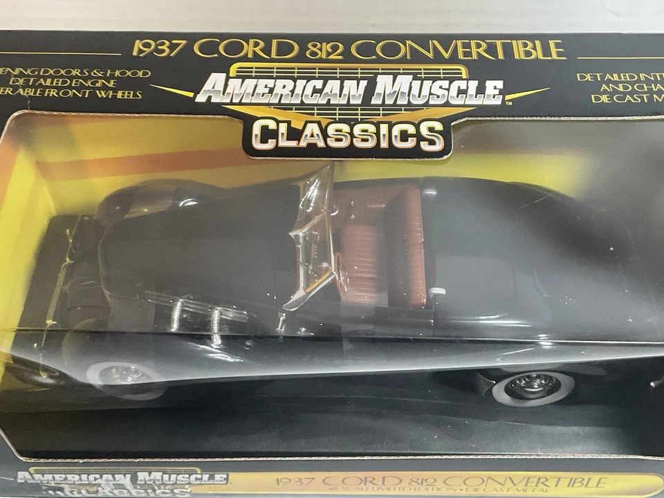 ERTL American Muscle 1:18 1937 Cord 812 Black Convertible NIB - Image 4 of 4