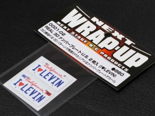 Wrap-Up Next Real 3D License Plate U.S. 2pcs (I Love LEVIN) (0001-02) - Picture 1 of 2