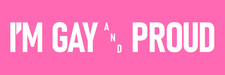 I'm Gay and Proud Bumper Sticker Big Gay Pride Love