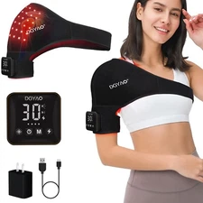 Near Infrared Red Light Therapy Device for Neck Back Pain Relief Shoulder Belt
