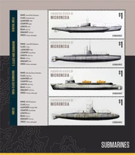 Micronesia 2015 - Submarines - Sheet of 4 Stamps - MNH