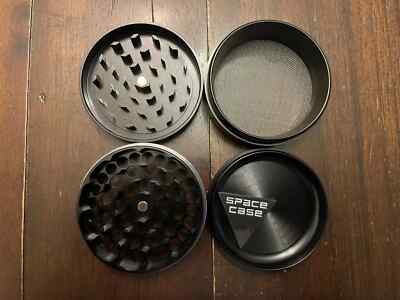 Space Case 63MM Spice Tobacco Herb Grinder -4 Piece- Black