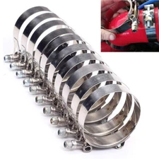 10x 2" Inch T-BOLT CLAMP SILICONE STAINLESS STEEL HOSE TURBO INTAKE INTERCOOLER