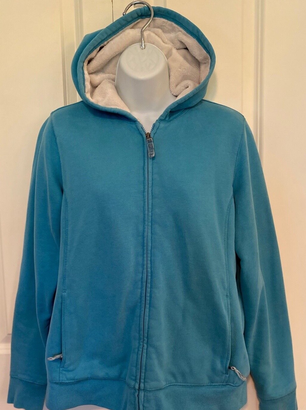 LL Bean Sweater Womens Aqua Blue S Full 