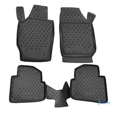 Gummifußmatten Gummimatten 3D Passend Für Skoda Roomster 06/2006-2015 4 Tlg