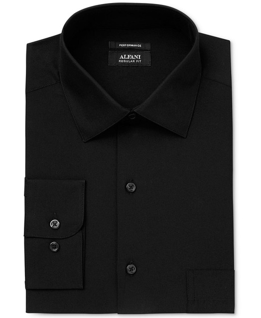alfani black dress shirt