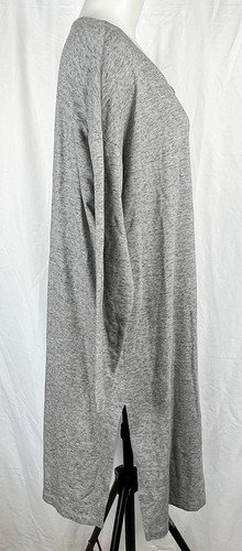 Cardigan lungo spolverino J. Jill PureJill Affinity French Terry grigio bottoni davanti L - Foto 2 di 4
