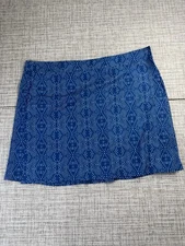 Rip Skirt Hawaii Cover-up Beach Wear Skirt Blue Batik Length XXL 2x