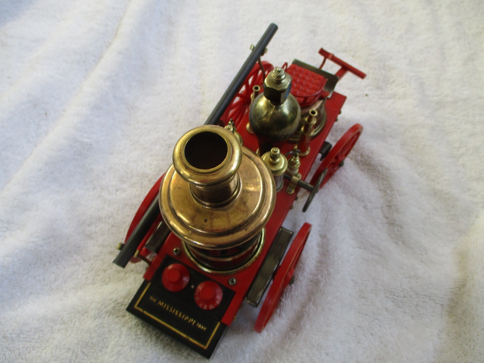 THE MISSISSIPPI 1869 RED STEAM ENGINE FIRE WAGON RADIO WACO JAPAN