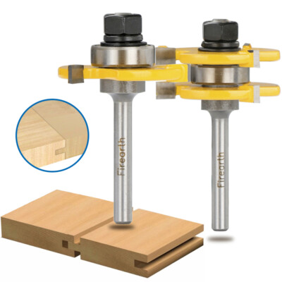 SPEEDWOX Nut- Und Federfräser Set | 2-teilig Mit 1/4" Schaft | Für Holzverbindungen & Möbelbau