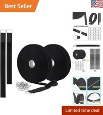 Heavy-Duty Adjustable Straps - 32.2ft Nylon with 40 Metal Buckles for Storage