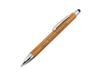 Touchpen Holz-Kugelschreiber Mit Gravur / Stylusfarbe: Blau
