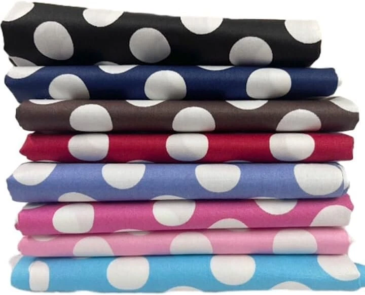 8 PCS Multicolors Polka Dots Cotton DIY Craft Quilting Sewing Patchwork 18x22" - Image 4 of 4