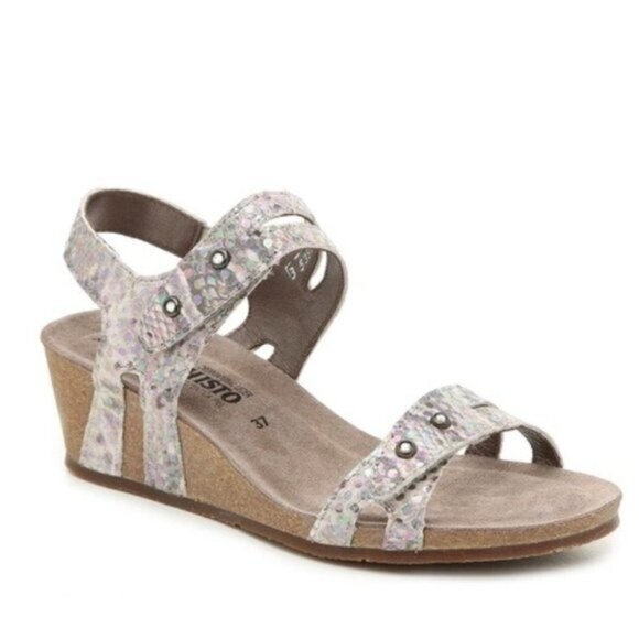 Mephisto Minoa Multicolor Snake Print Leather Sandal 40EU/10US