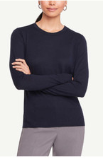 NEW NWT Ann Taylor Factory Button Back Sweater Size: S Color: Industrial Navy