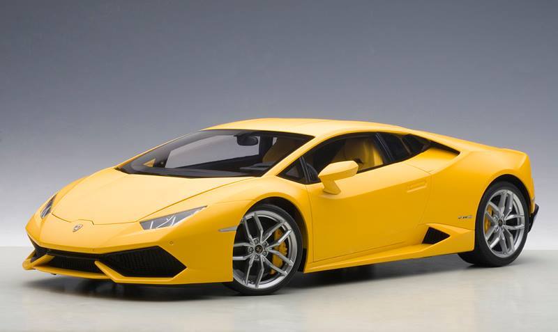 LAMBORGHINI HURACAN LP610-4 MATT YELLOW 1:12 MODEL CAR BY AUTOART