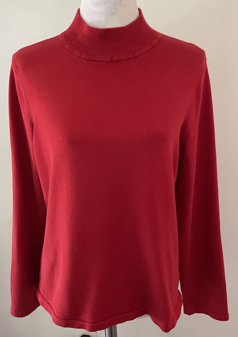 Pendleton Turtleneck Red Long Sleeve Pullover Top… - image 1