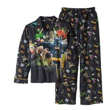 Lego Batman 2 PC Long Sleeve Coat Pajama Set Boy Size 6/7