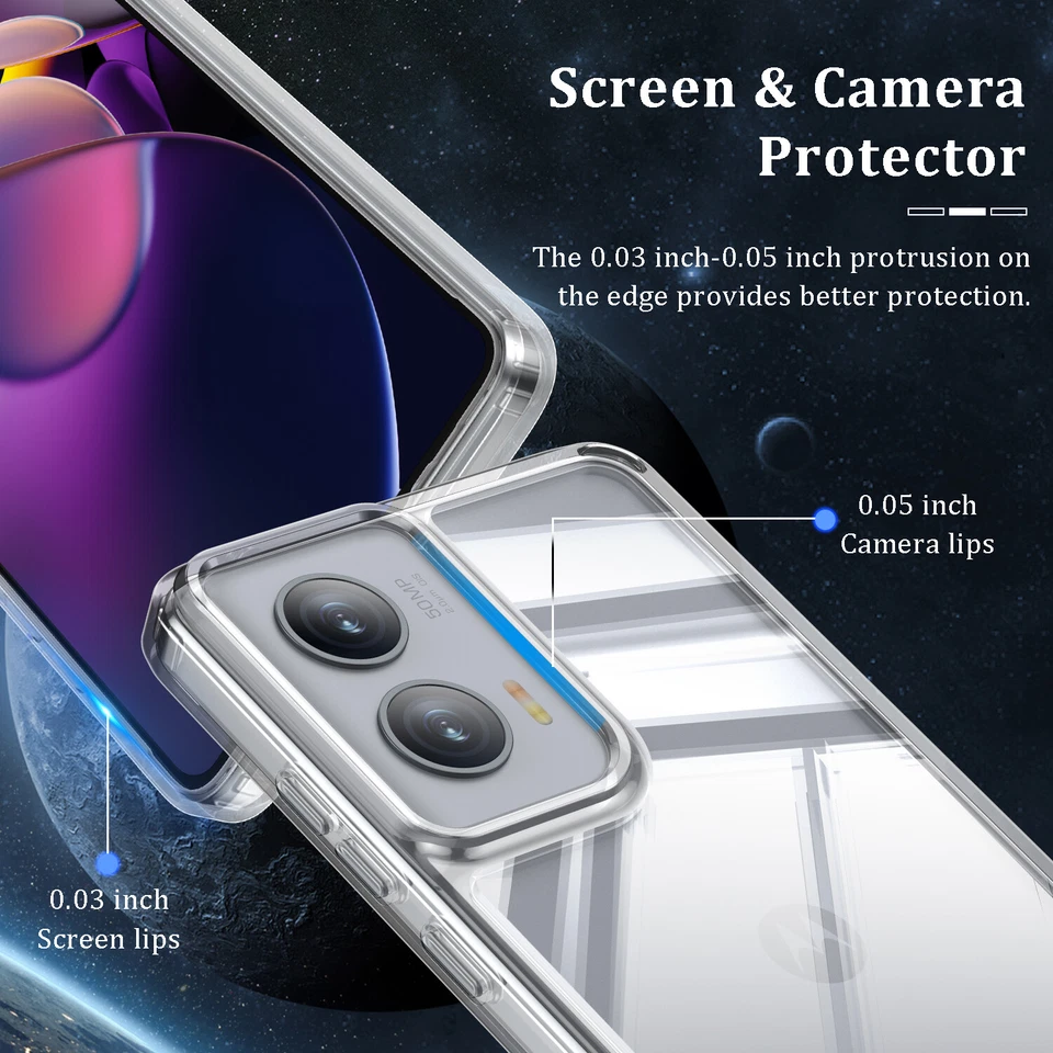 Funda transparente resistente a golpes para Motorola Moto G Stylus 5G 2024 Foto 3 de 4