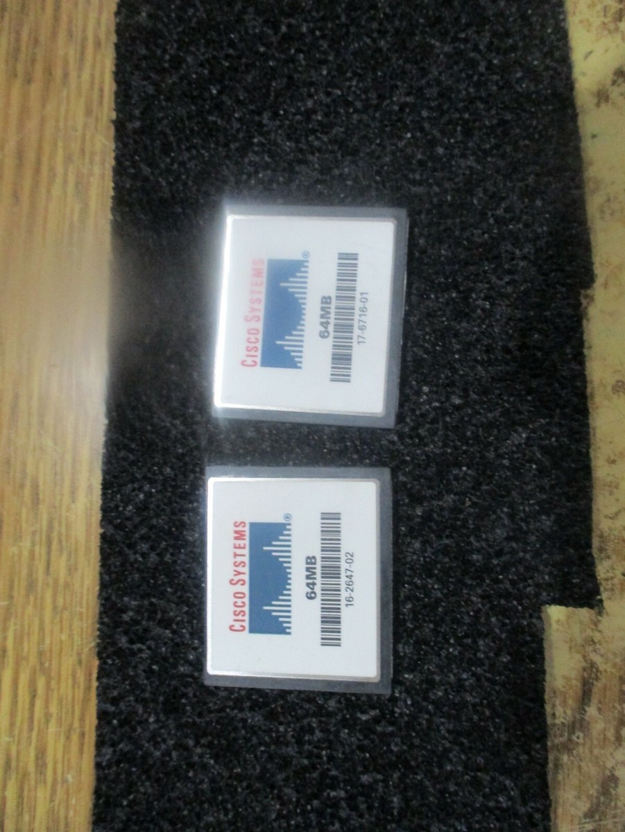 Lot of Cisco 64MB Flash Cards. PN's: 17-6716-01 & 16-2647-02. One