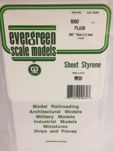 Evergreen Scale Model Styrene Plain Colour Sheets Plastic White Clear Black etc - Picture 9 of 26