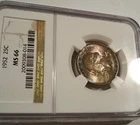 1952 NGC MS66 WASHINGTON QUARTER BEAUTIFUL TONE 25c MS 66