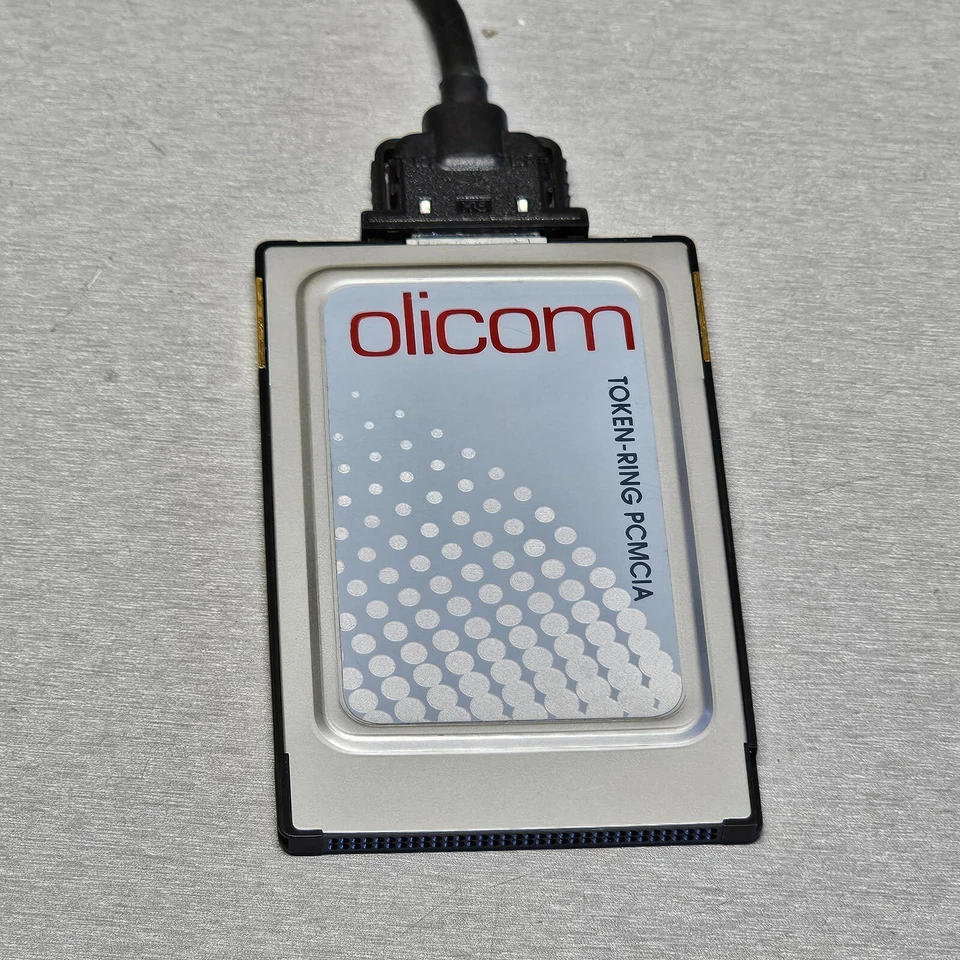 OLICOM 770000440 TOKEN-RING PCMCIA Adapter & UTP Dongle 36502410 - Image 2 of 4