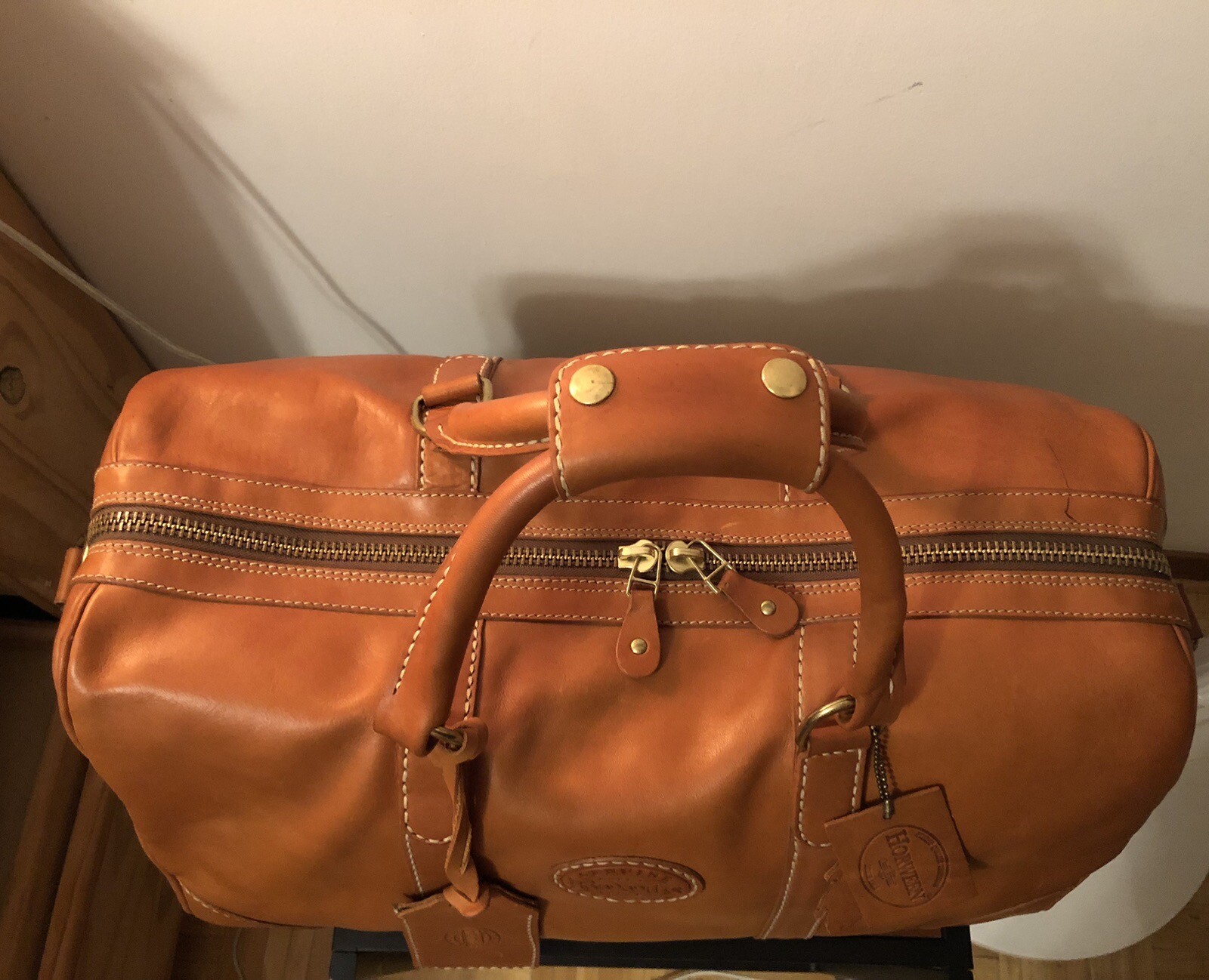 ROOTS Horween Leather Duffel Duffle Bag Gem