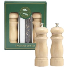 Chef Specialties 6" Salem Natural Pepper Mill & Salt Mill Gift Set