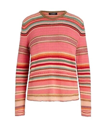 Ralph Lauren LRL Gold Double O-Ring Pink Navy Striped  display picture 2