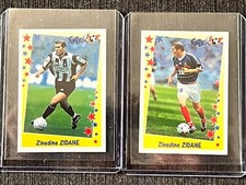 2 STICKERS PANINI SUPERFOOT 1998/1999 ZINEDINE ZIDANE FRANCE # 190/166 ROOKIE 1