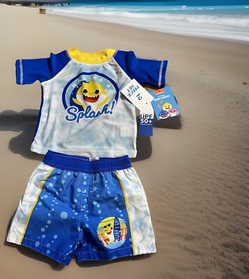Baby Shark Boy s Infant Swim Set. Your Little One Will Love This! Size 12 Months