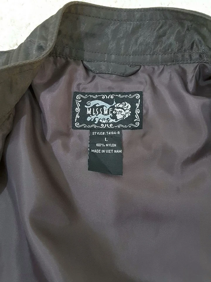 Miss Me ~Youth Talla L~ Chaqueta Bomber Marrón Cremallera Completamente Forrada. Foto 2 de 4