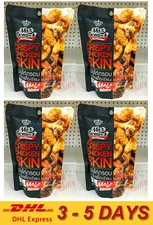 4 x 30g Crispy Chicken Fried Skin Pepper Spicy Snack Papaya Salad Beer Ramen