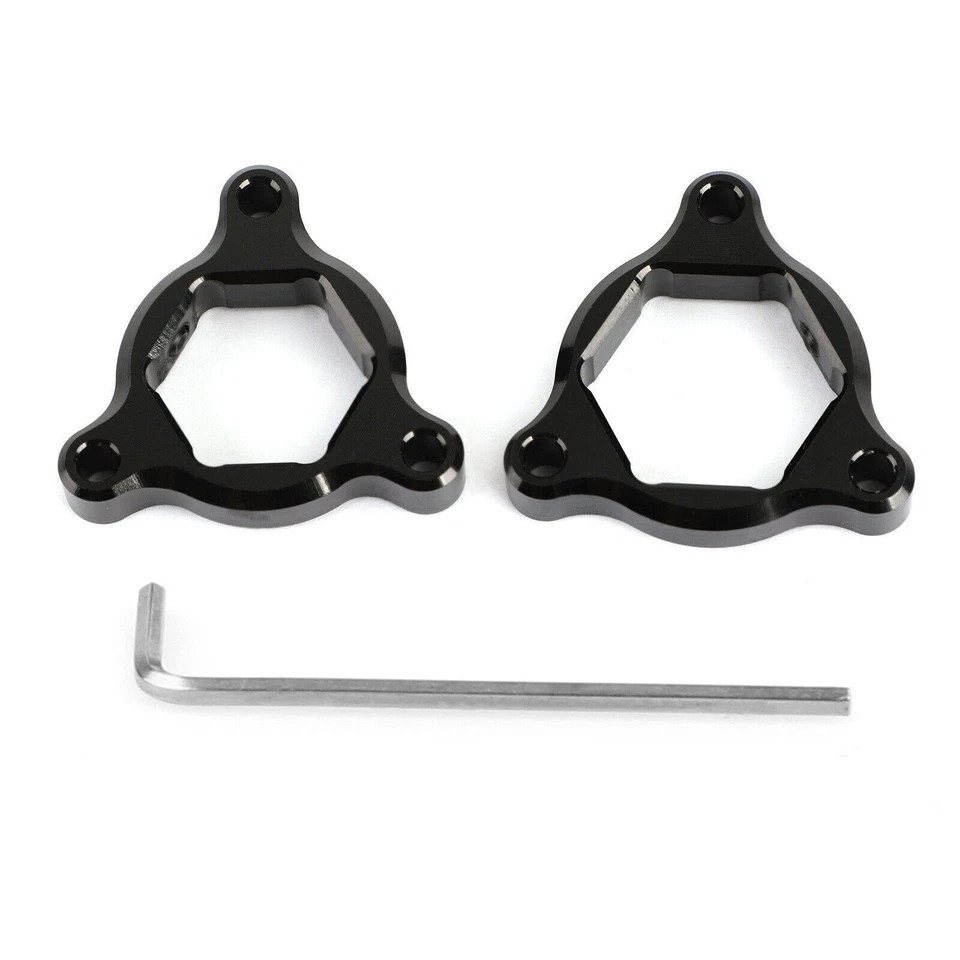 Fork Pre Adjusters Black 19MM Fit for Kawasaki Z1000 07-12 Ninja ZX6R 07-08  AV - Image 2 of 4