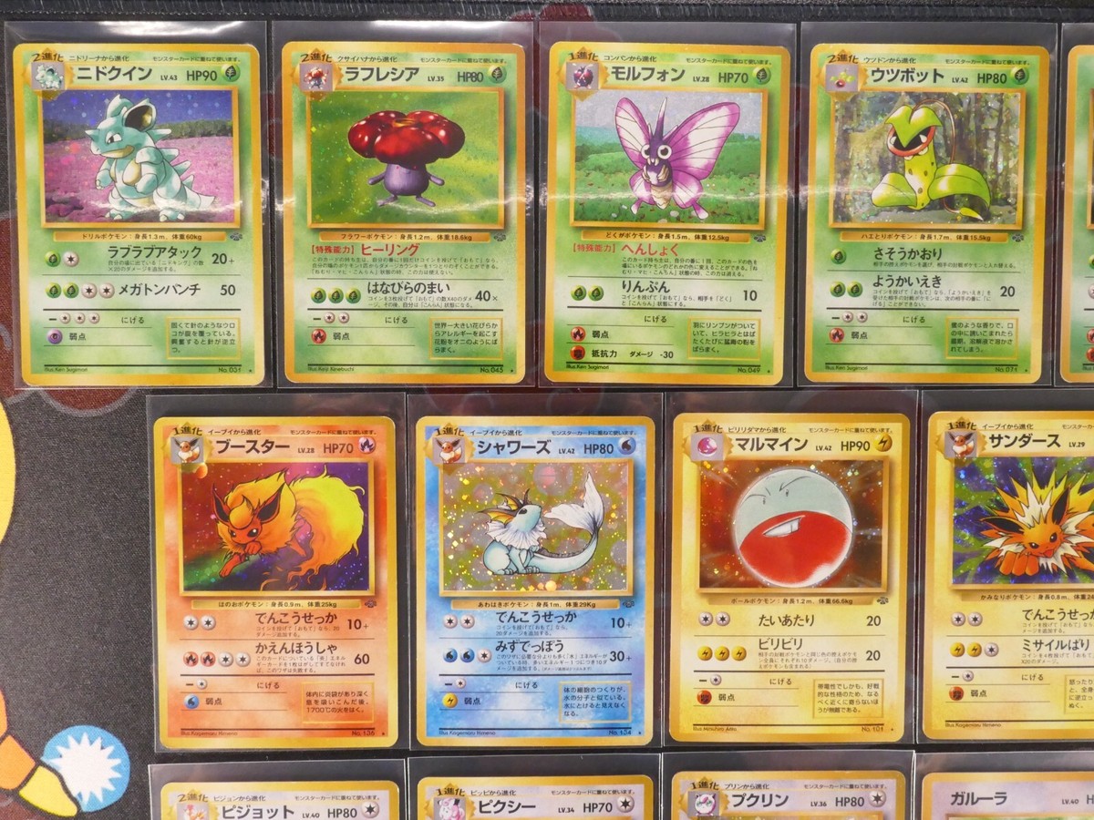 MP/HP Japanese COMPLETE Pokemon 16-Card (Holo-Rare) JUNGLE MP/HP Japanese COMPLETE Pokemon 16-Card (Holo-Rare) JUNGLE