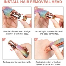 2in1 Portable Electric Women's Eyebrow and Facial Hair Removal Device USA Seller