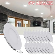 20Pack 4Inch LED Ceiling Lights Ultra-Thin Recessed Retrofits Kit 6000K Daylight