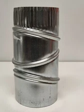 Master Flow 4" 26-Gauge 90-Degree Adjustable HVAC Galvanized Elbow Duct Fitting