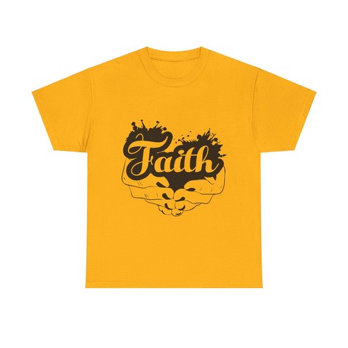 Faith In His Hands christliches Unisex schweres Baumwoll-T-Shirt - Bild 14 von 29