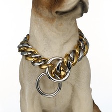 Dog Puppy Training Collar Choke Curb Chain Stainless Steel Pet Collar 24" 19mm